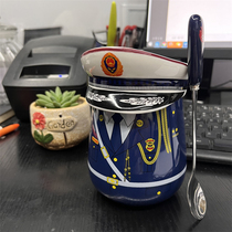 Fire Aracer Belly Cup Mark Cup Propaganda DIY Cadre Action Manger Water Cup With Lid Ceramic Teacup