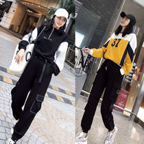 Frock sports suit women 2021 spring clothing new internet red tides Casual Fashion clothing Two sets of students