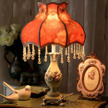 European desk lamp bedroom bedside lamp American retro creative luxury decoration study living room wedding dimmable lamp