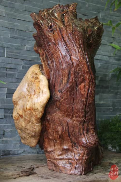 【南国根艺】风猎猎兮征马鸣/虎斑檀紫油木根雕摆件/画筒笔筒花器
