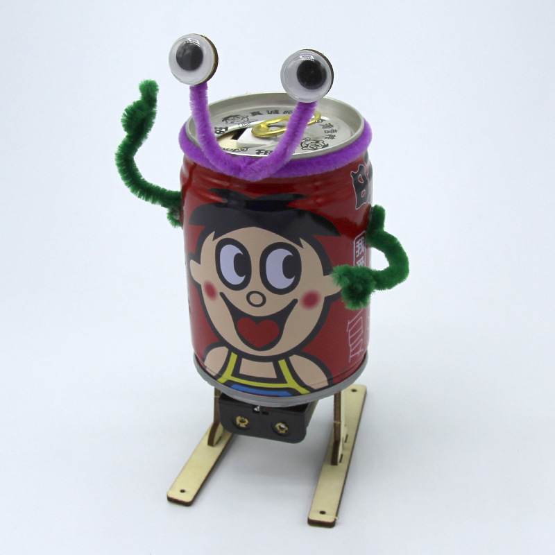 科技小制作旺仔哥摇摆机器人创意小手工diy儿童益智玩具手工材料