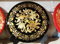 Pingyao push light lacquer setting plate craft decoration products Jiqing Yuyu Wedding gifts