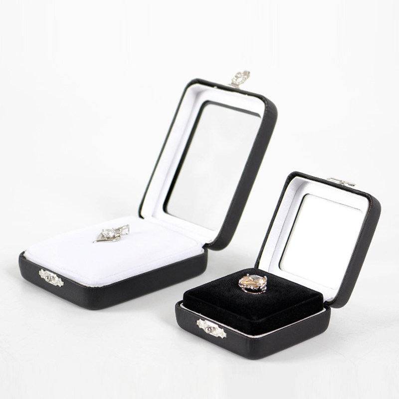 裸钻盒戒面裸石盒金属珠宝石透明首饰盒钻石盒彩宝展示盒收纳盒