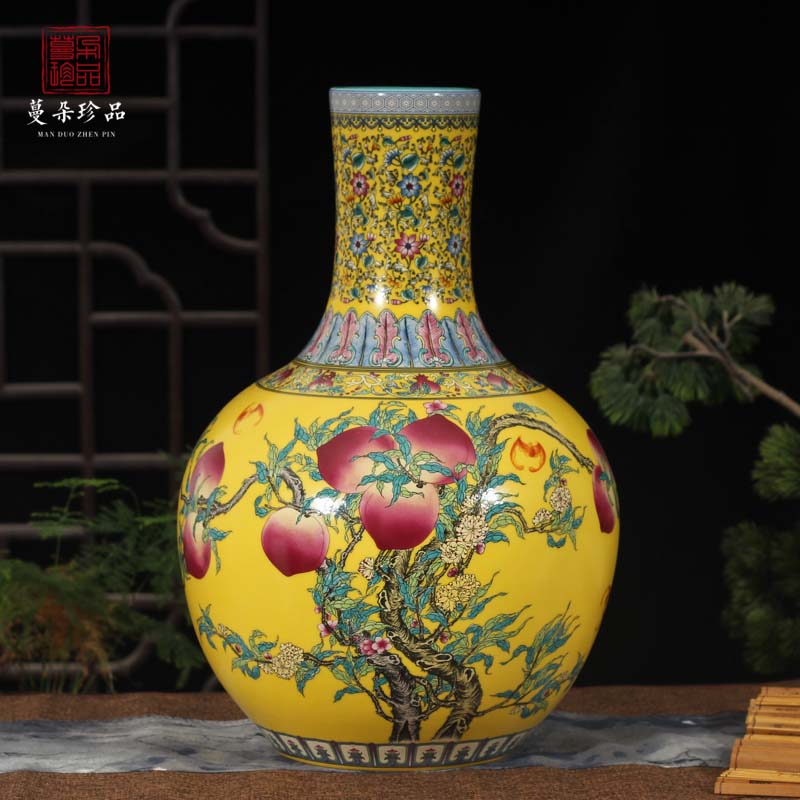 Jingdezhen porcelain display of xiantao celestial home porcelain 40 cm xiantao