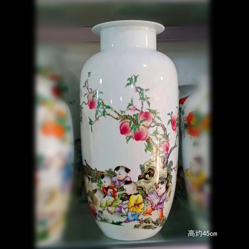 Jingdezhen colorful new home decoration ceramic furnishing articles sitting room with modern style to appreciate beautiful lad xiantao idea gourd bottle