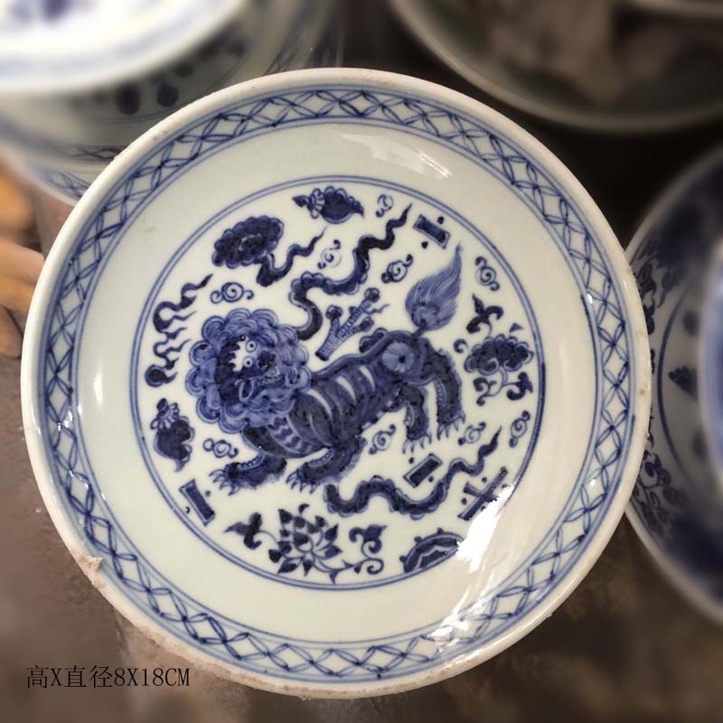 Jingdezhen hand - made 20 cm of of primitive simplicity compote Jingdezhen porcelain compote propitious grain porcelain bowl