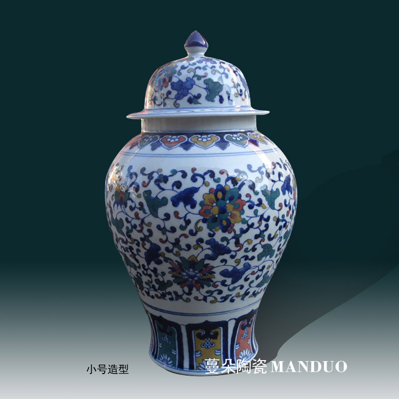 Jingdezhen general colorful porcelain pot elegant high - grade general general 40-100 cm can display as cans