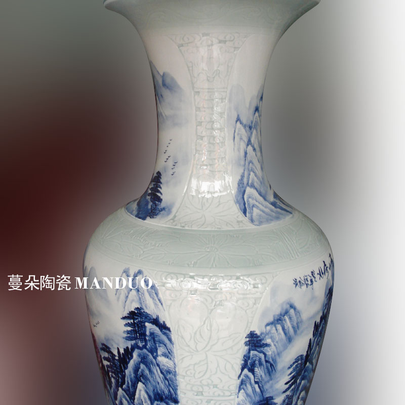 Jingdezhen hand - made of 16 meters big gains underpins activity porcelain vase sitting room furnishings gifts big vase landed high - grade bottle