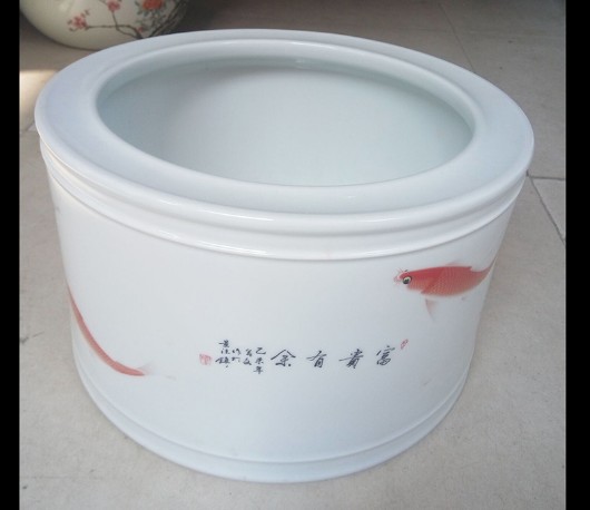 High - grade ceramic large brush pot straight vase study supplies a large pen container M a flower culture