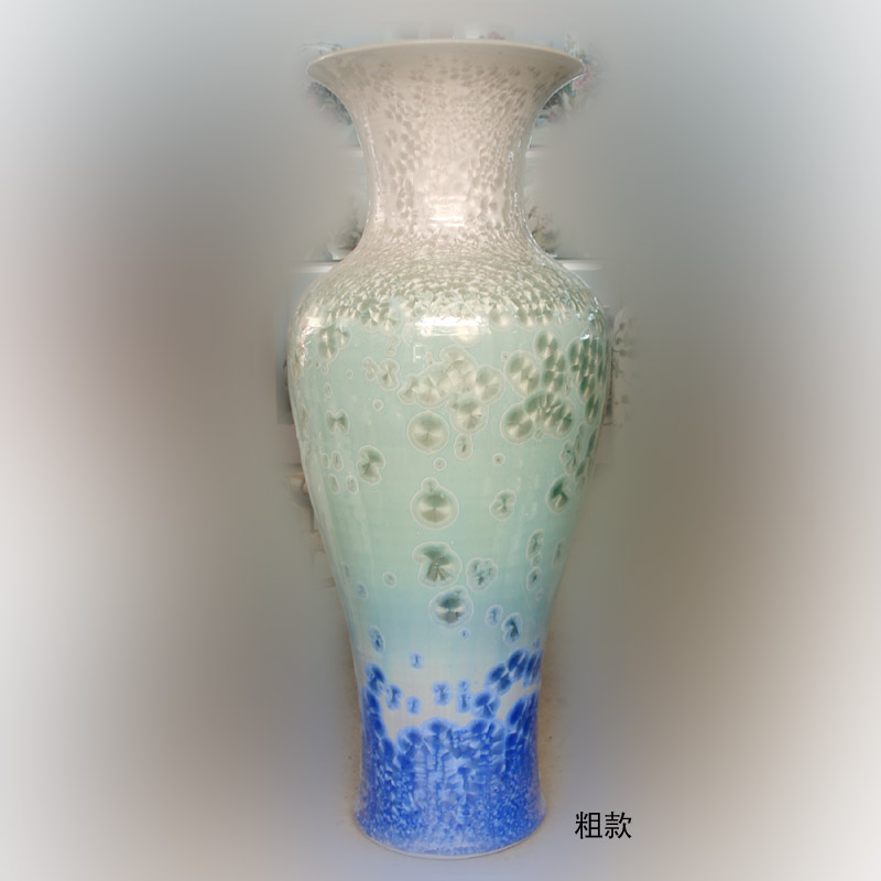 Jingdezhen 1 m crystalline glaze color display vase elegant living room furnishings ice glaze of large vase