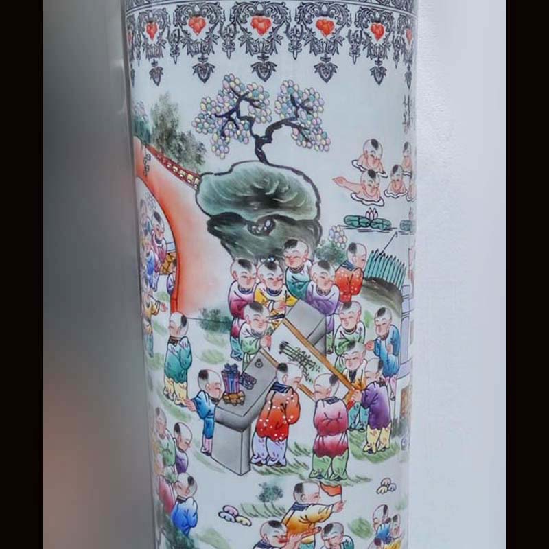 Jingdezhen hand - made enamel vase sitting room adornment that occupy the home furnishing articles of high - grade ceramic vase quiver