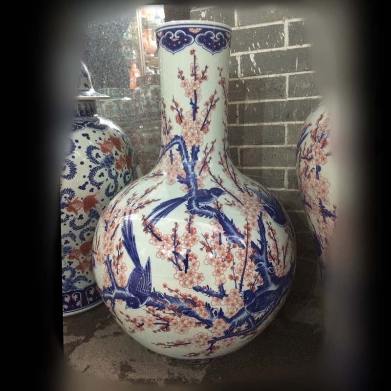 Jingdezhen beaming ceramic mei bottle tree with hand - made of hand - made goldfish celestial floret bottle series vase