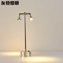 LED jewelry counter spotlight Rechargeable 1W3W pole double head high pole light KTV wireless bar bar battery light