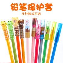 Del pencil case cute animal shape pencil cap extender pen cap pencil pen cover student supplies