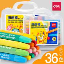 Del Oil Painting Stick Crayon Students Children Painting Not Dirty Hand Brush 12 18 36 Color Color Oil Painting Stick