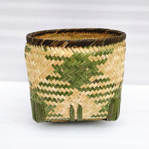New bamboo basket leather basket bamboo selling vegetable basket Bamboo Woven Bamboo Basket Containing basket Bamboo Basket Sold Hemp Candy Basket old fashioned