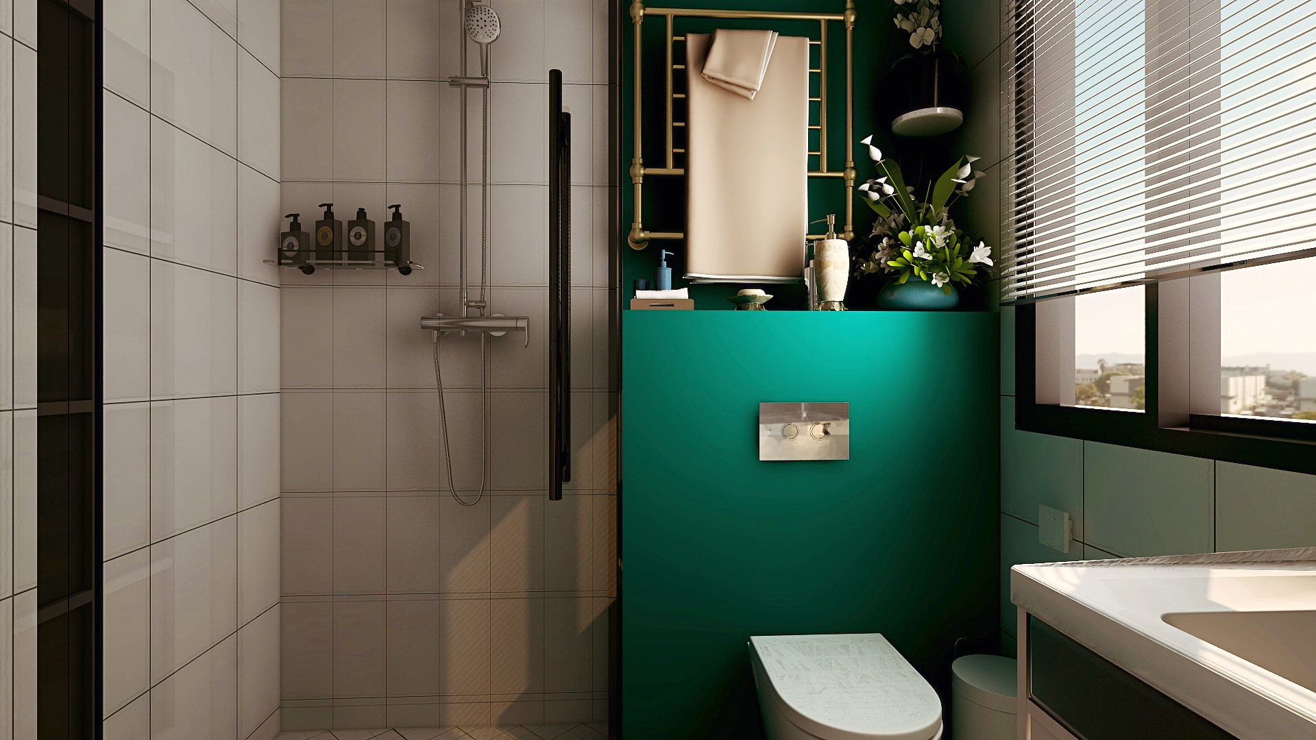 ❤卫生间里装假墙,4㎡美出新境界❤