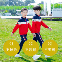 Fall Childrens sports suit Boys girls pure cotton Two sets of elementary school uniforms Kindergarten Garden Clothes Zipped Shirts