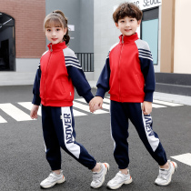 Child Clothing Boy Girl Casual Clothing Autumn Winter Children Sports Suit Elementary School Uniforms Junior High School Class Clothes Pure Cotton Thickened