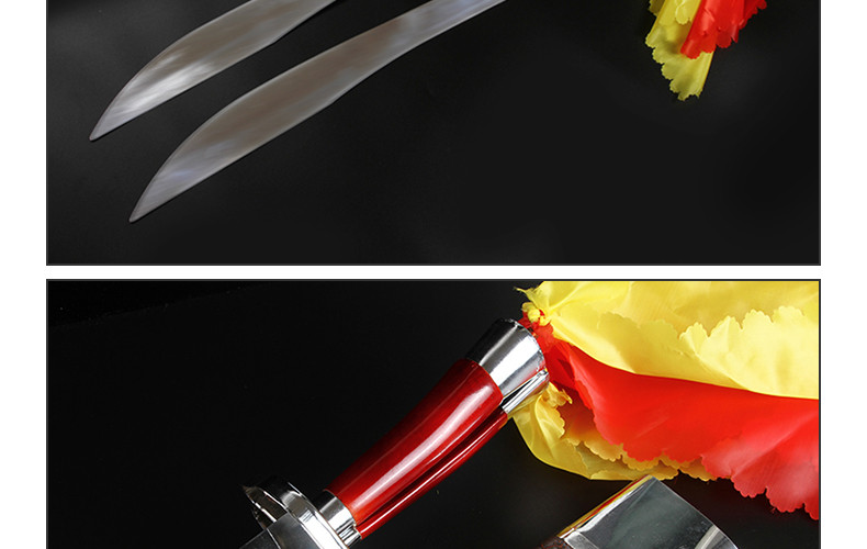 煌龙木兰双刀表演刀太极刀武术软刀健身刀送刀彩未开刃_7折现价98元