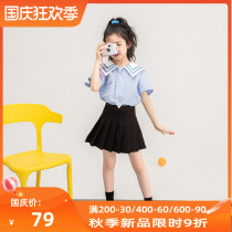 College style cute cartoon girl shirt summer thin 2021 New Girl cotton loose collar shirt