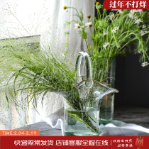 Nordic Modern Nets Red Packet Vases Glass Flower Basket TV Cabinet Table Fruit Pans Flower Floral Home