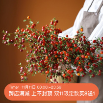 INS Wind Natural Wind High Emulation Small Apple Living Room Bedroom Dining Room Table Flower Bouquet Handfeel Floral Ornament