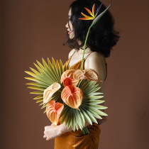 ins modern wind simulation bouquet of flowers inserts wedding celebration brigade clapping props hand holding florist home decoration pint of soft decoration