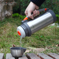 1 2l liter 304 stainless steel insulated bottle pot home outdoor travel portable large capacity warm water hot water pot hand