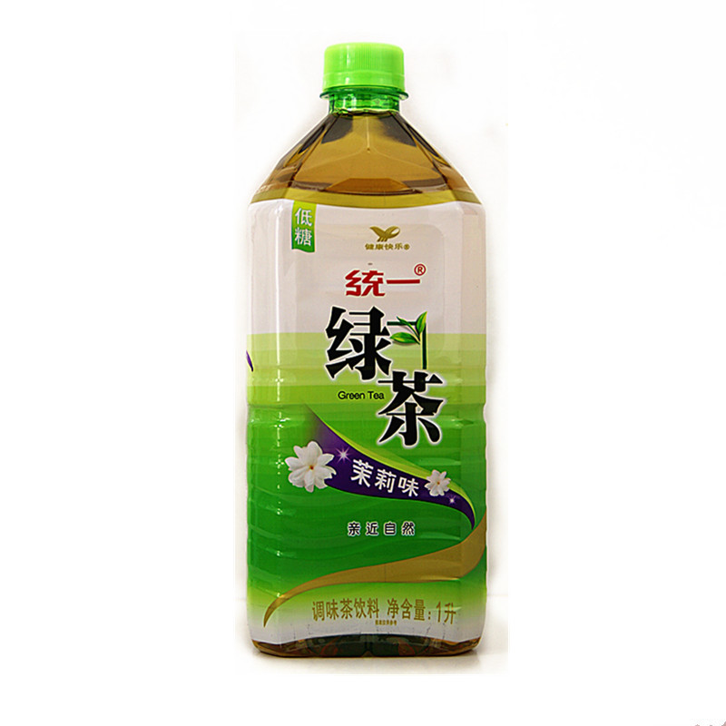 统一绿茶低糖 调味茶饮料 1l*8瓶 武汉同城满百包邮