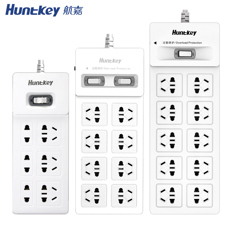 航嘉排插防雷防浪涌接线板开关插座 防过载电源插板插排1.8/3米产品展示图5
