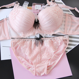 日系原单大码薄款80d蕾丝34d性感e罩杯70e光面36d内衣文胸套装夏