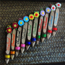 Simaha Thai Crafts Thai Handmade Art Solid Wood Pencil Children's Gifts Travel Souvenir Single Price