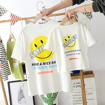 A family of three summer short sleeve Net red mother Womens Foreign style four 2021 new mother and child clothing summer T-shirt