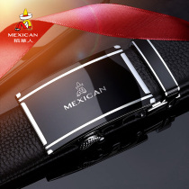 Rice Straw Man Leather Strap Man Genuine Leather Automatic Buckle New Business Suit Mens Belt Head Layer Cow Leather Pants With Tide Youth