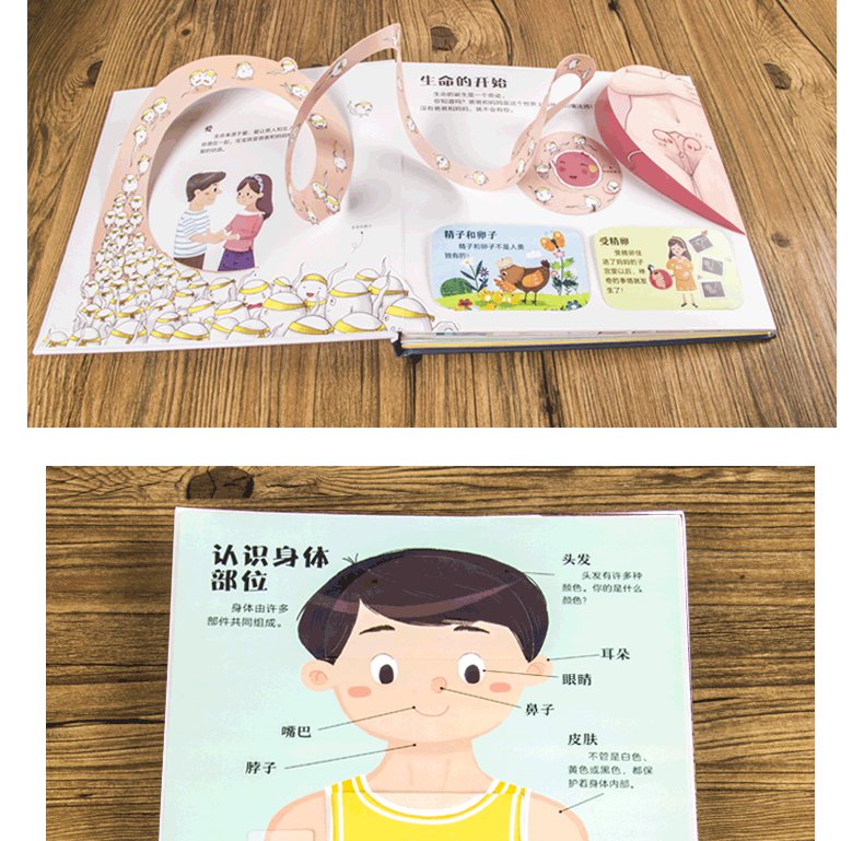 身体的秘密儿童绘本 我们的身体3d立体书3-4-6-10-12岁小学生性启蒙