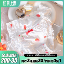 Day Ensemble Underpants Woman Cute Teenage Girl Triangle Pants Sexy Lace Bottom Pants Students Transparent Pure Cotton Stalls All-cotton Ice Silk