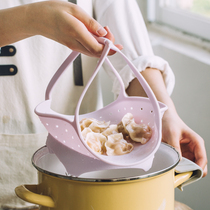 Tree silicone steaming rack household multifunctional steamed buns rack kitchen steamer steamer steamer steamer anti-scalding steamer steamer pan small
