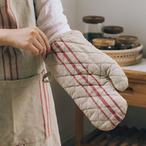 Tree French linen microwave gloves household insulation cover oven baking thickened Anti-scalding kitchen baking special