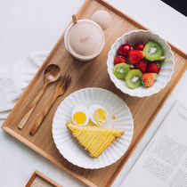 Tree-day-type rectangular wooden pallet creative dinner plate Home Water cups Fruit plates Large number of wines