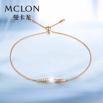 Mancaron 18k Creek Bracelet Color Gold Necklace Kking Rose Gold Bracelet Studded Zircon Stone Woman