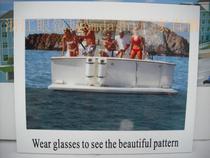 Batch Partial Mirror Test Card Metalens Test Sheet Real Fake Paper Frame Test Card Five People Two Fish