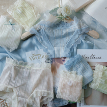 Peach honey candy underpants summer Women thin low waist lace sweet breathable glitter breifs students simple Ice Silk