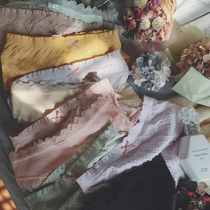 Peach honey candy Japanese sweet underwear women cotton crotch middle low waist girl underwear cute summer breathable candy color