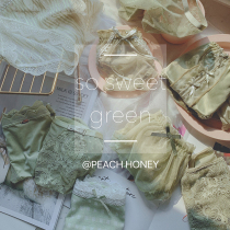 (Avocado green) underpants women Summer thin girl lace breifs sweet and cute cotton stalls
