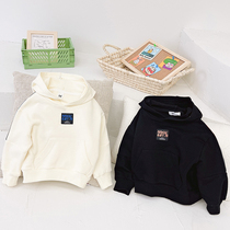 Childrens spring and autumn baby digital printing hooded sweater 3-8 years old childrens casual knitted top trendy coat 5