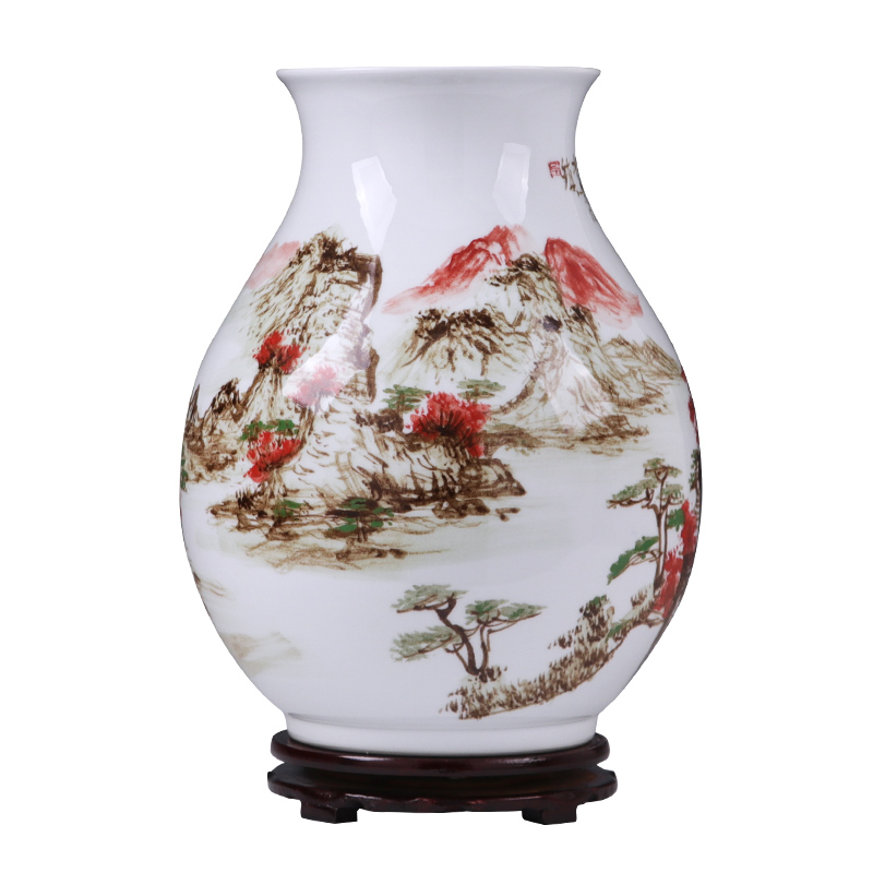 Jingdezhen ceramic vase furnishing articles manual hand - made porcelain porcelain much luck son Chinese style household act the role ofing is tasted in the living room