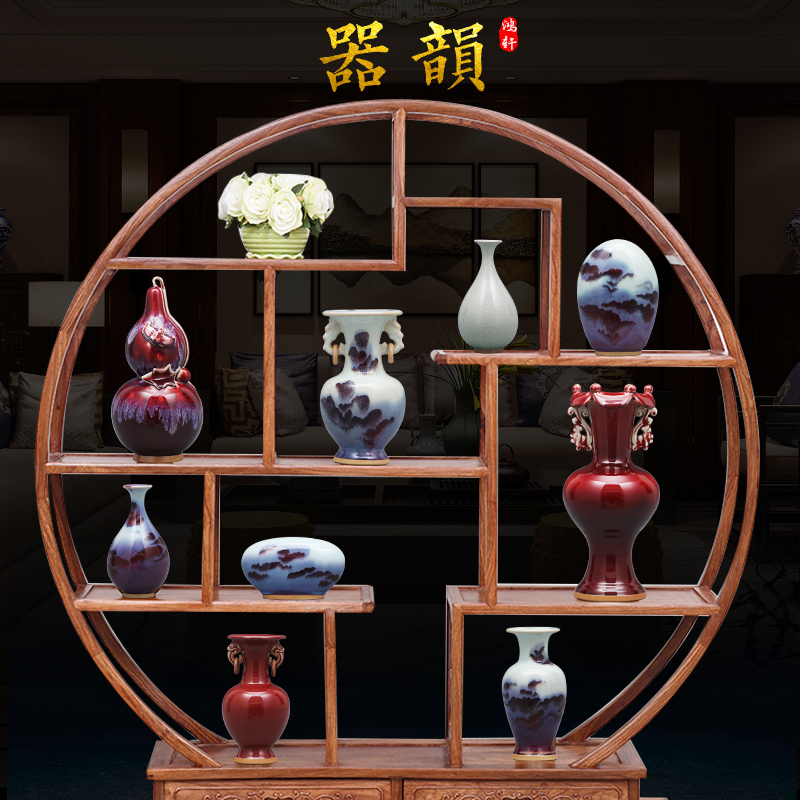 Jingdezhen ceramic vase furnishing articles flower arranging creative archaize the jun porcelain vases sitting room of Chinese style household ornaments