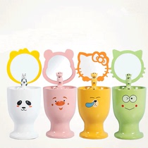 Creative expression bag small column basin color cartoon childrens ceramic kindergarten washbasin washbasin with faucet column