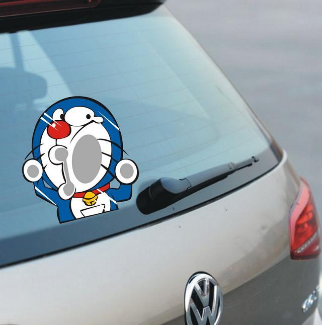 哆啦a梦 叮当猫 机器猫车贴纸 可爱搞笑卡通新手贴 汽车遮划痕贴